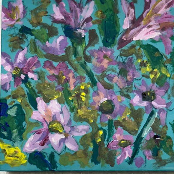 One of a kind original artwork Other - Original Acrylic Floral Painting